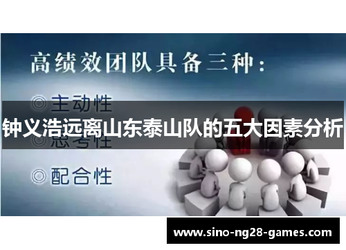 钟义浩远离山东泰山队的五大因素分析